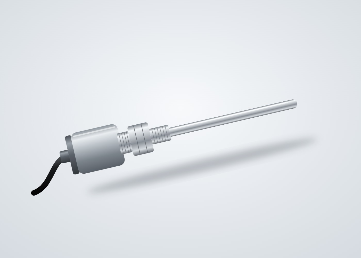 Sonda de temperatura Pt100 genérica (ilustração)